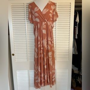 Chiffon Maternity Maxi Dress - size L